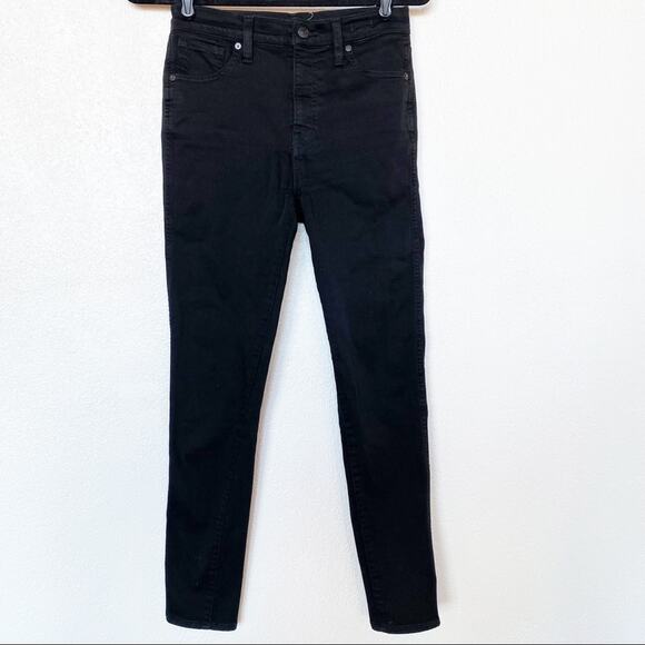 Madewell 10" High Rise Skinny Jeans Black Size 27 - Picture 1 of 9